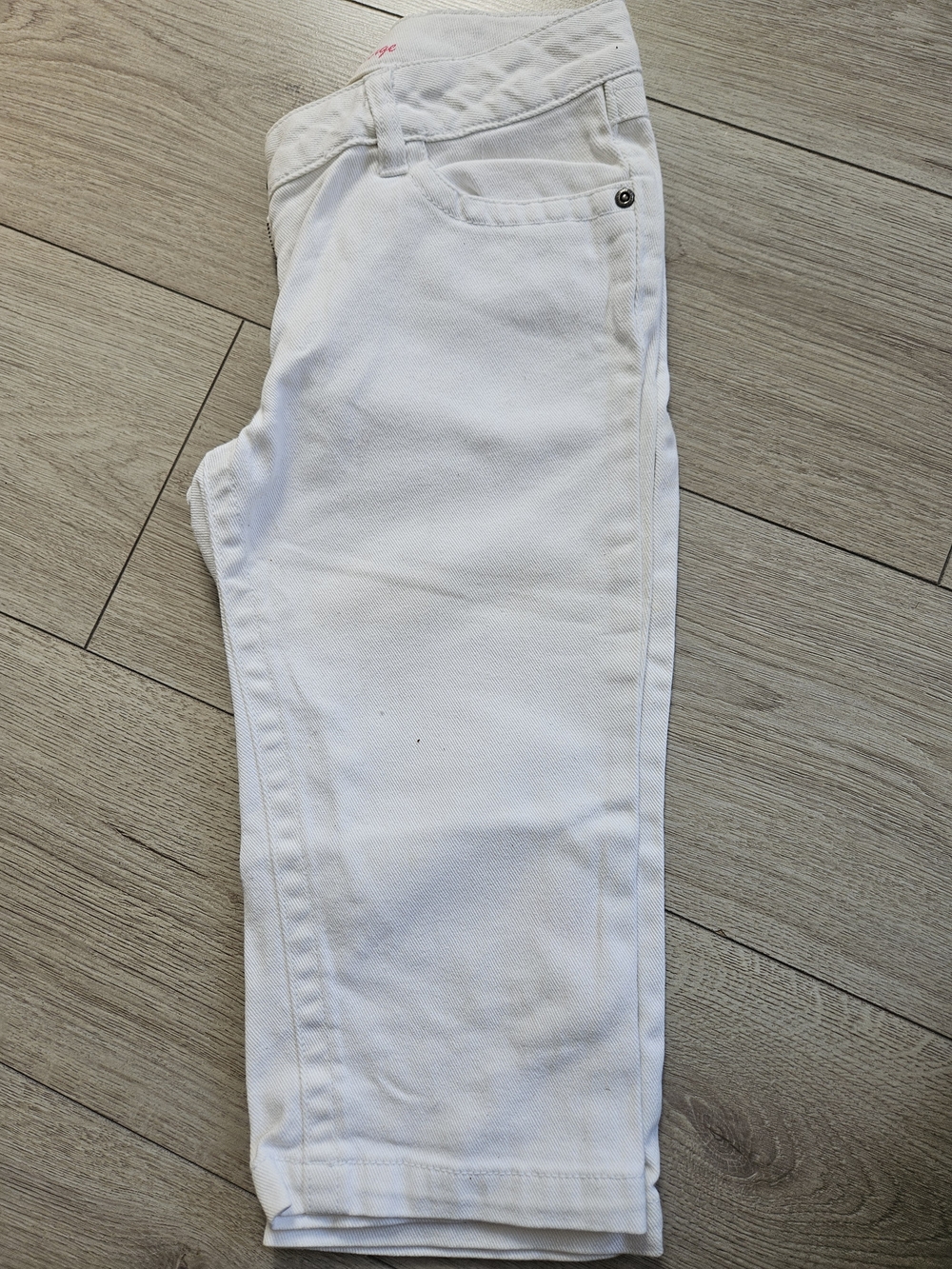 George Girls White Denim Jeans Adjustable Waist Summer Basics Kids S